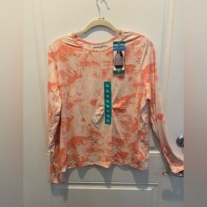 Hang Ten NWT Tie Dye Pink Sun Shirt UPF 50 Long Sleeve Outdoor Fishing Pocket
